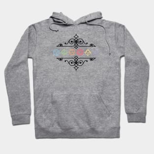 Rainbow Dice Icons RPG D20 LGBT Pride Hoodie